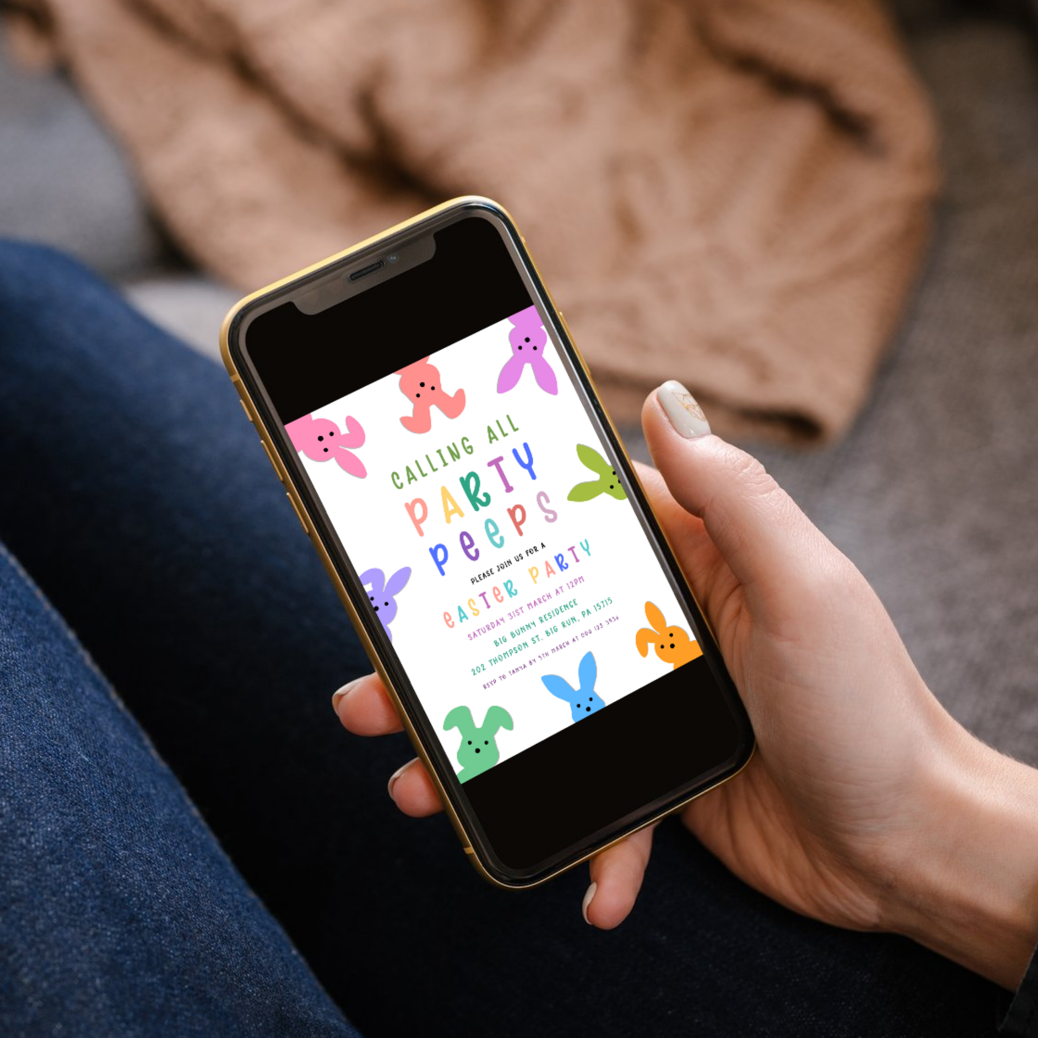 Party with My Peeps Invitation Template