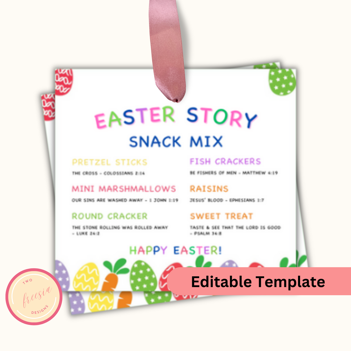 Easter Story Snack Mix Template