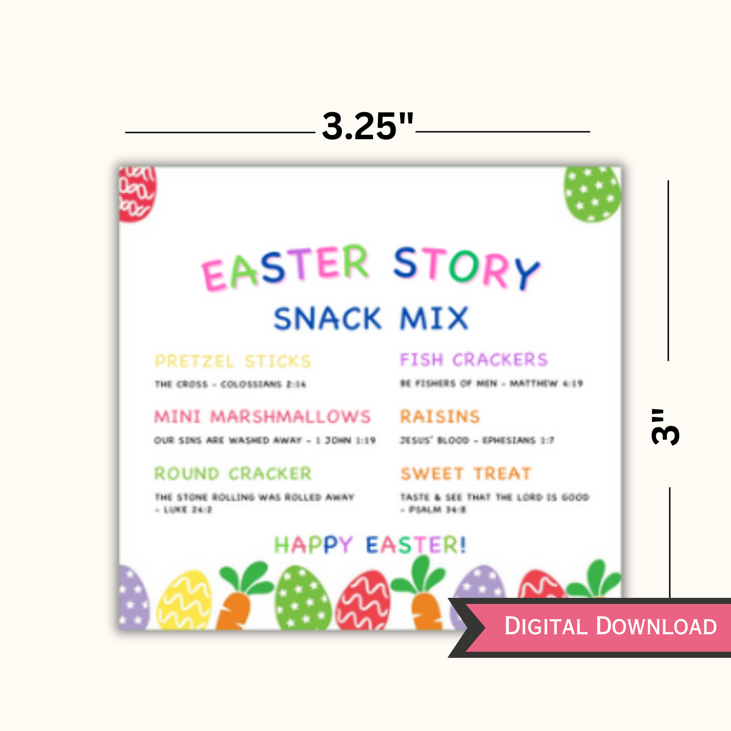 Easter Story Snack Mix Template