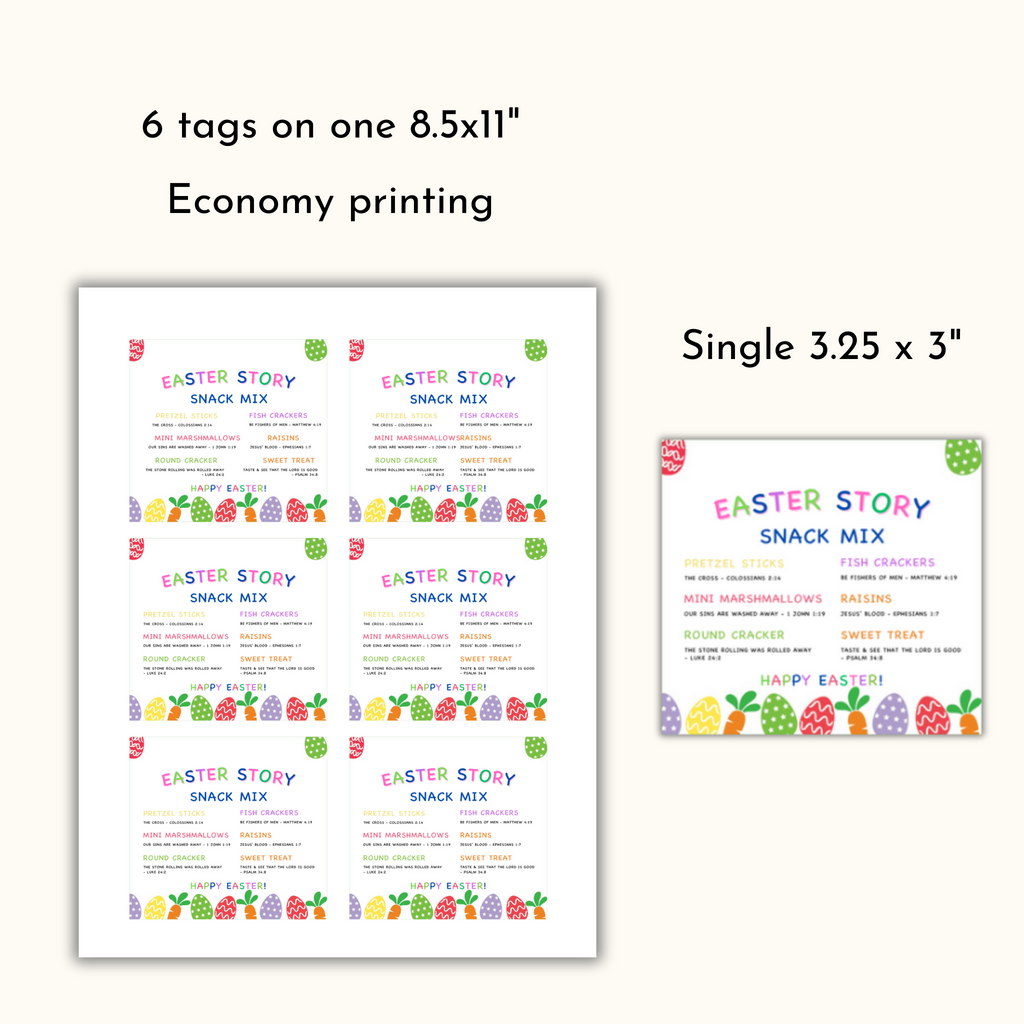Easter Story Snack Mix Template