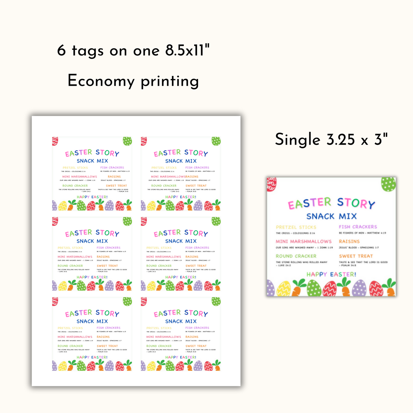 Easter Story Snack Mix Template