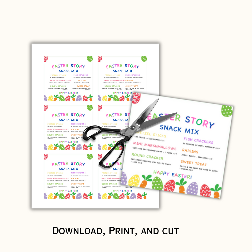 Easter Story Snack Mix Template
