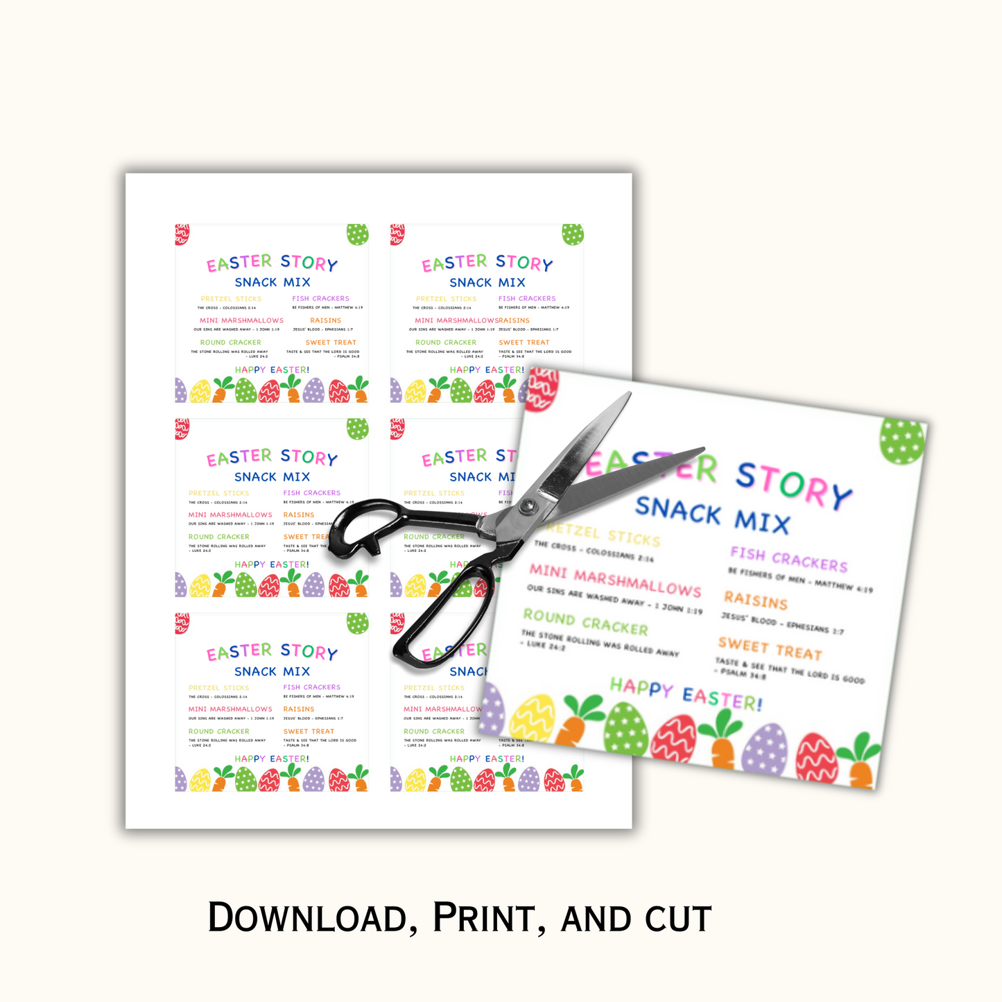 Easter Story Snack Mix Template