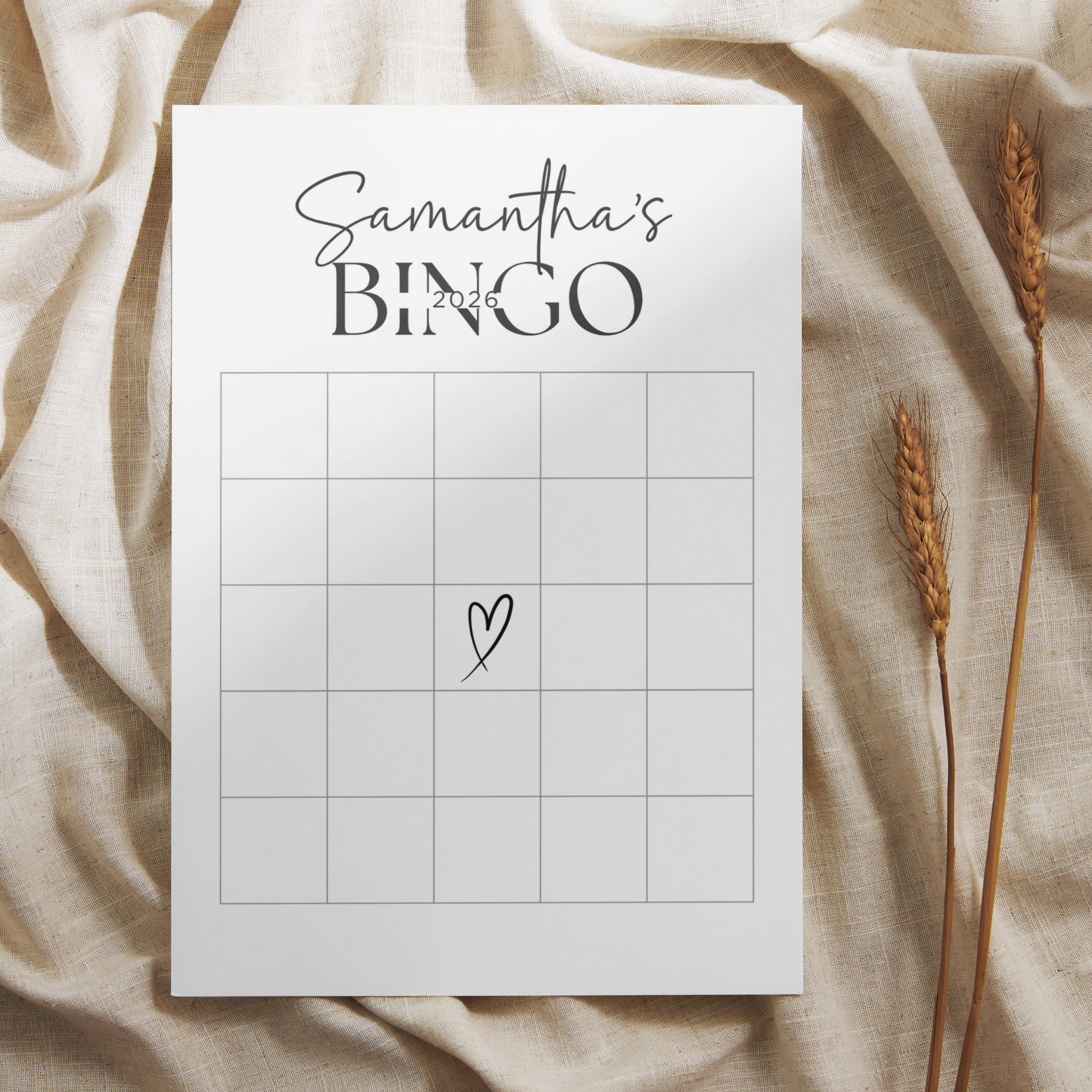 2026 New Year Bingo