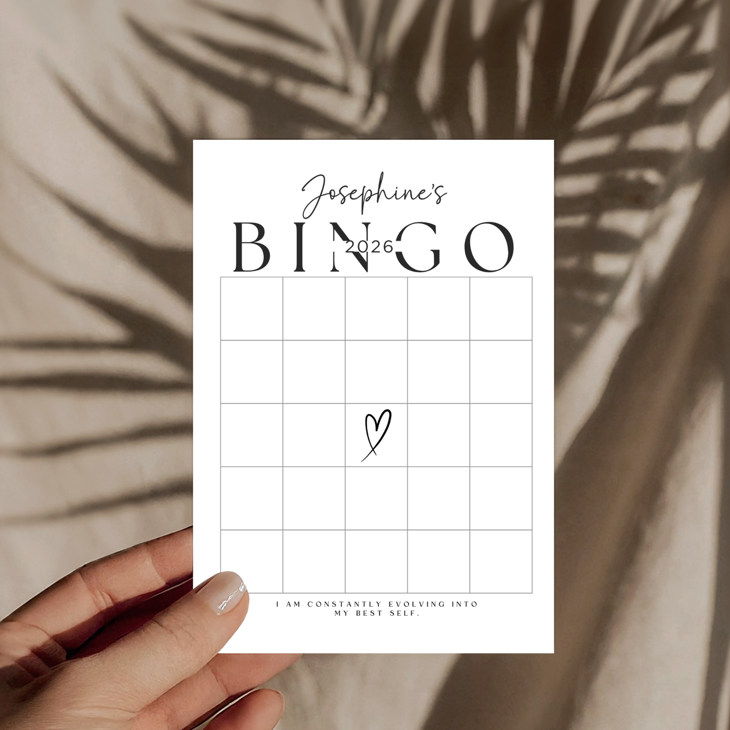 2026 Vision Board Bingo with Photos