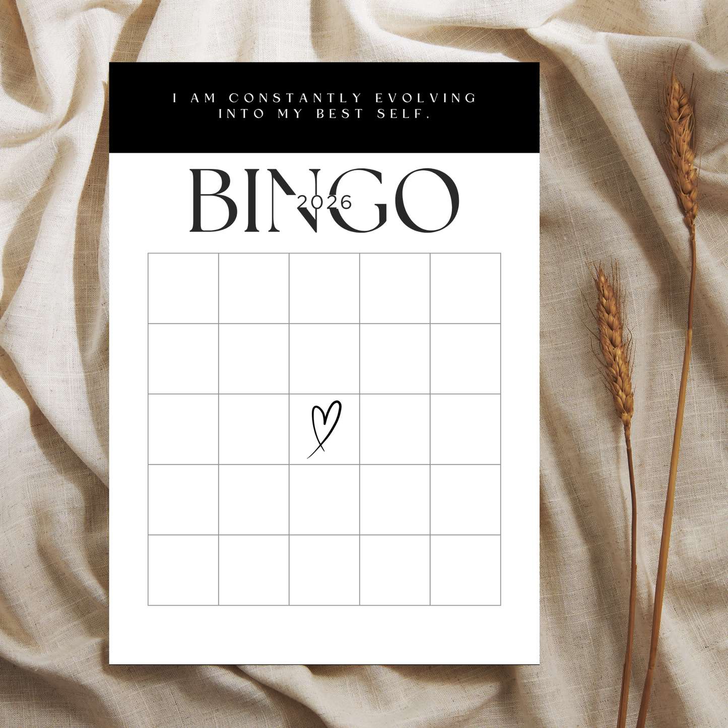 2026 Vision Board Bingo