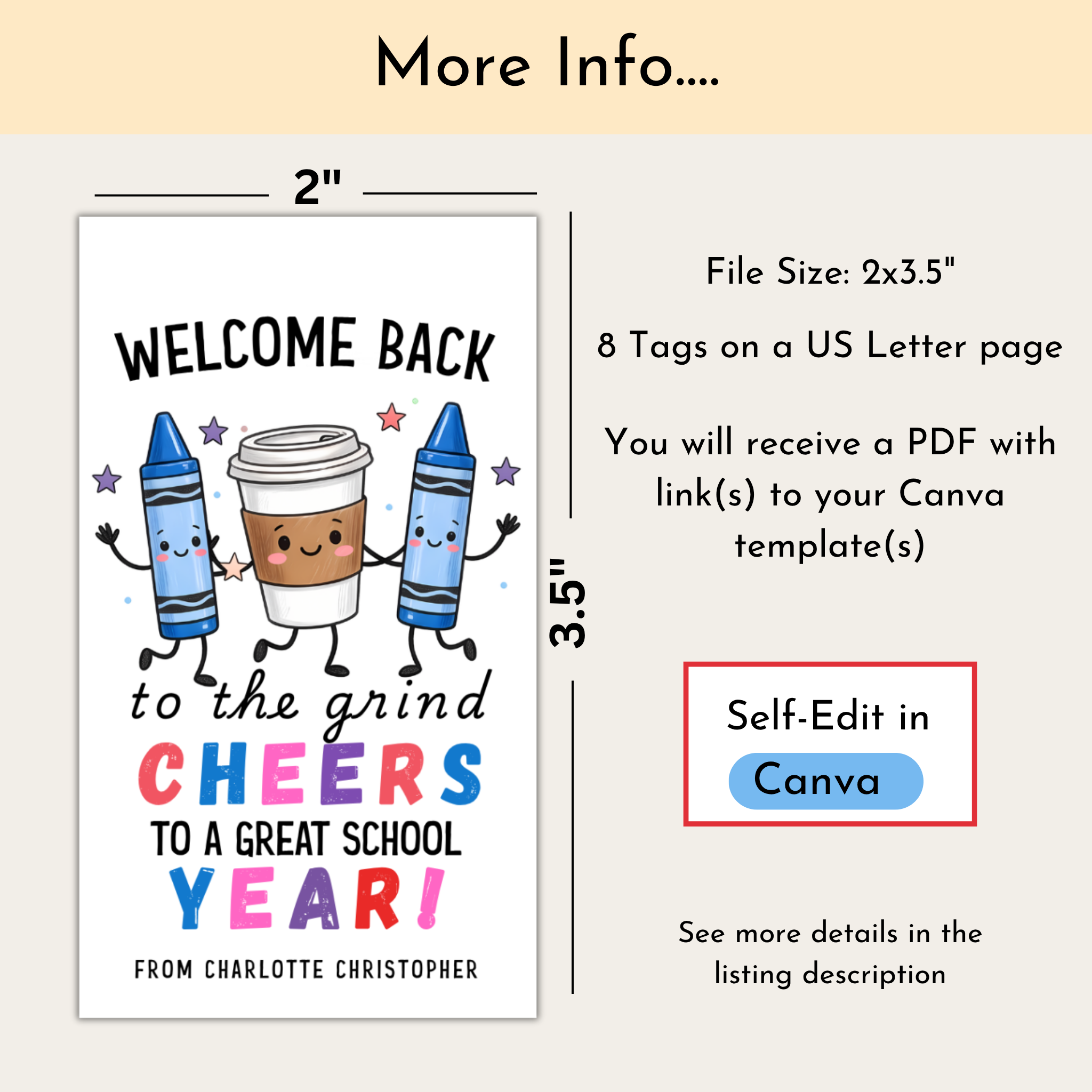 Teacher Coffee Gift Tag