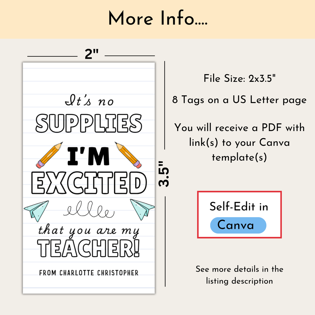Teacher School Gift Tag