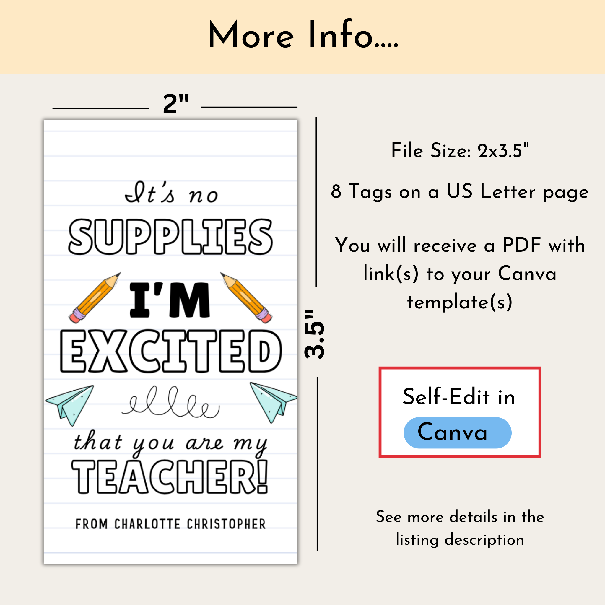 Teacher School Gift Tag