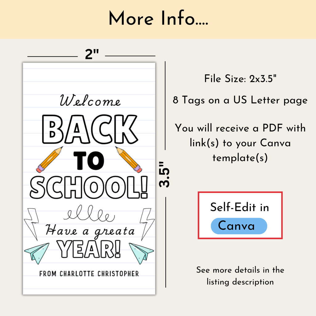 Back to School Gift Tag
