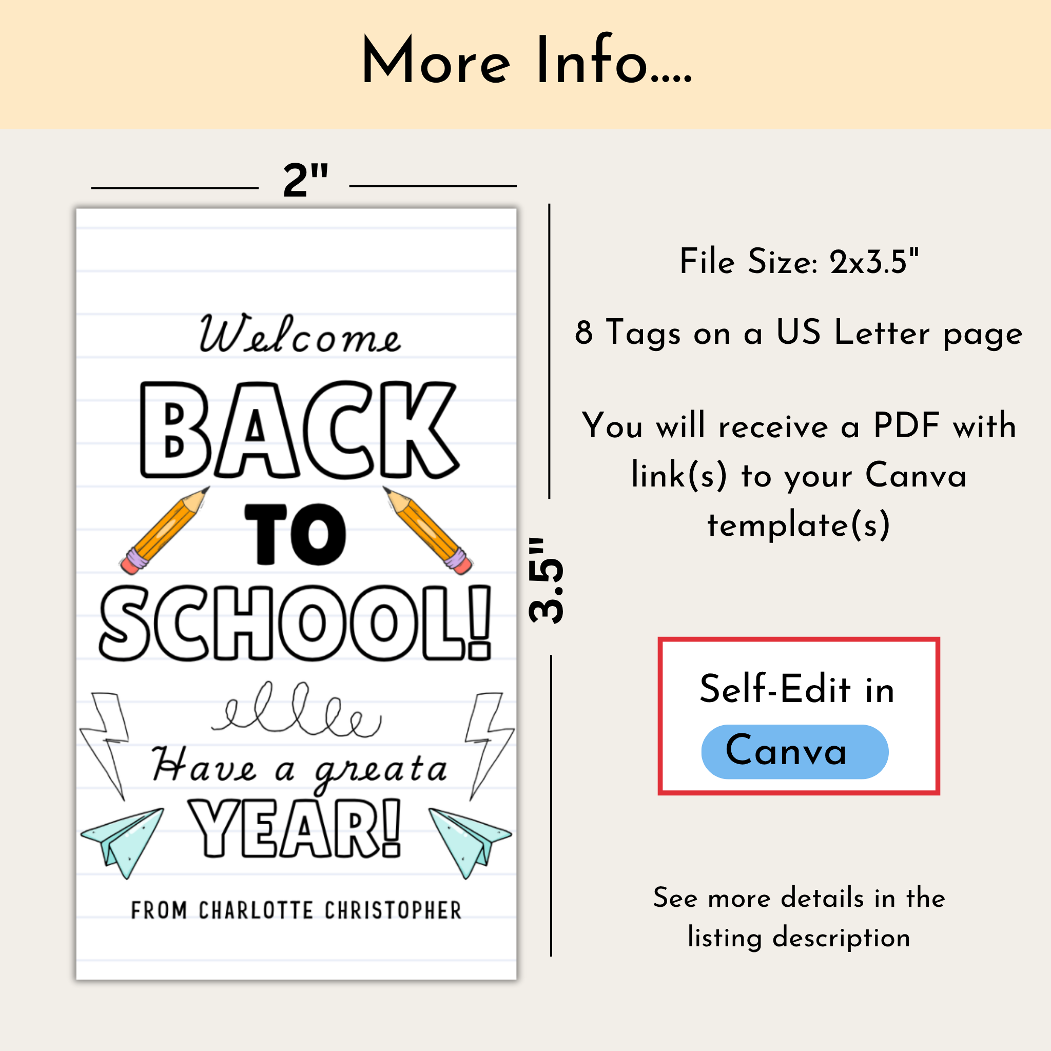 Back to School Gift Tag