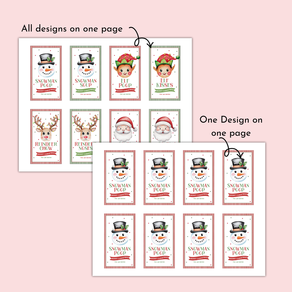 Set of 8 Christmas Gift Tags