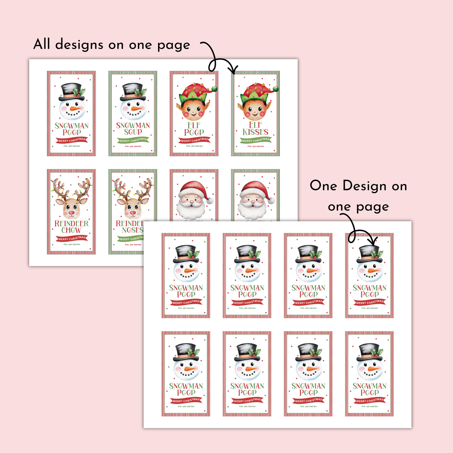 Set of 8 Christmas Gift Tags