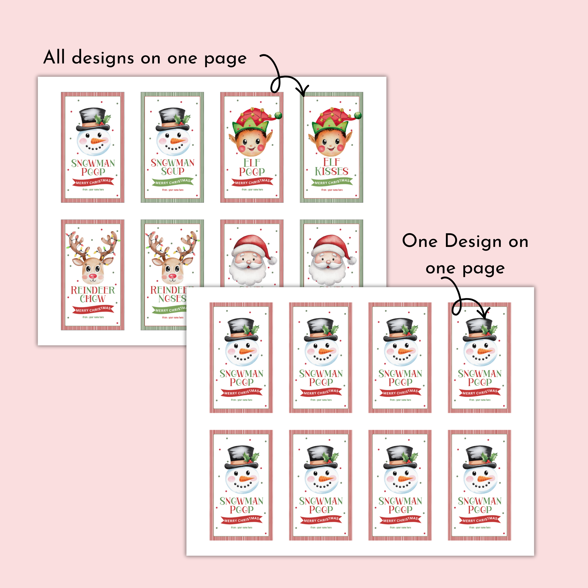 Set of 8 Christmas Gift Tags