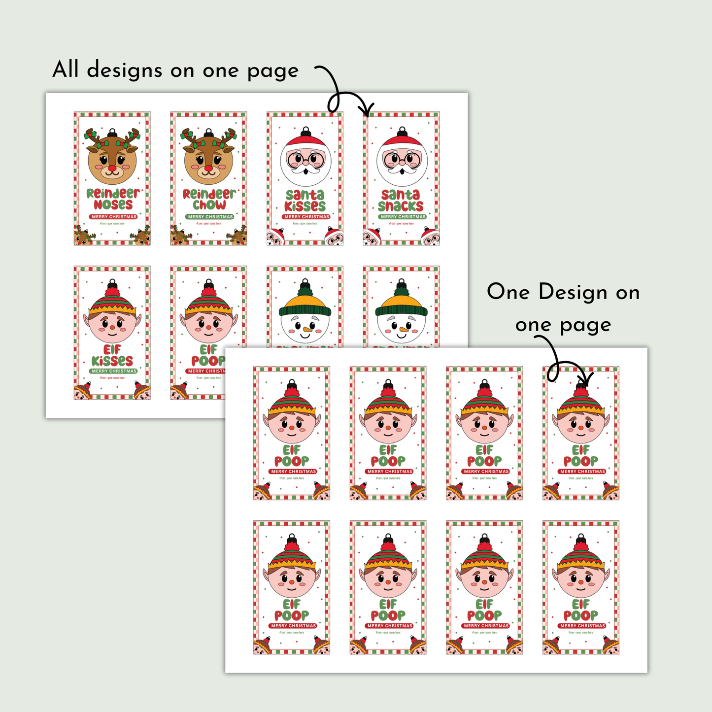 Christmas Gift Tags | Set of 8