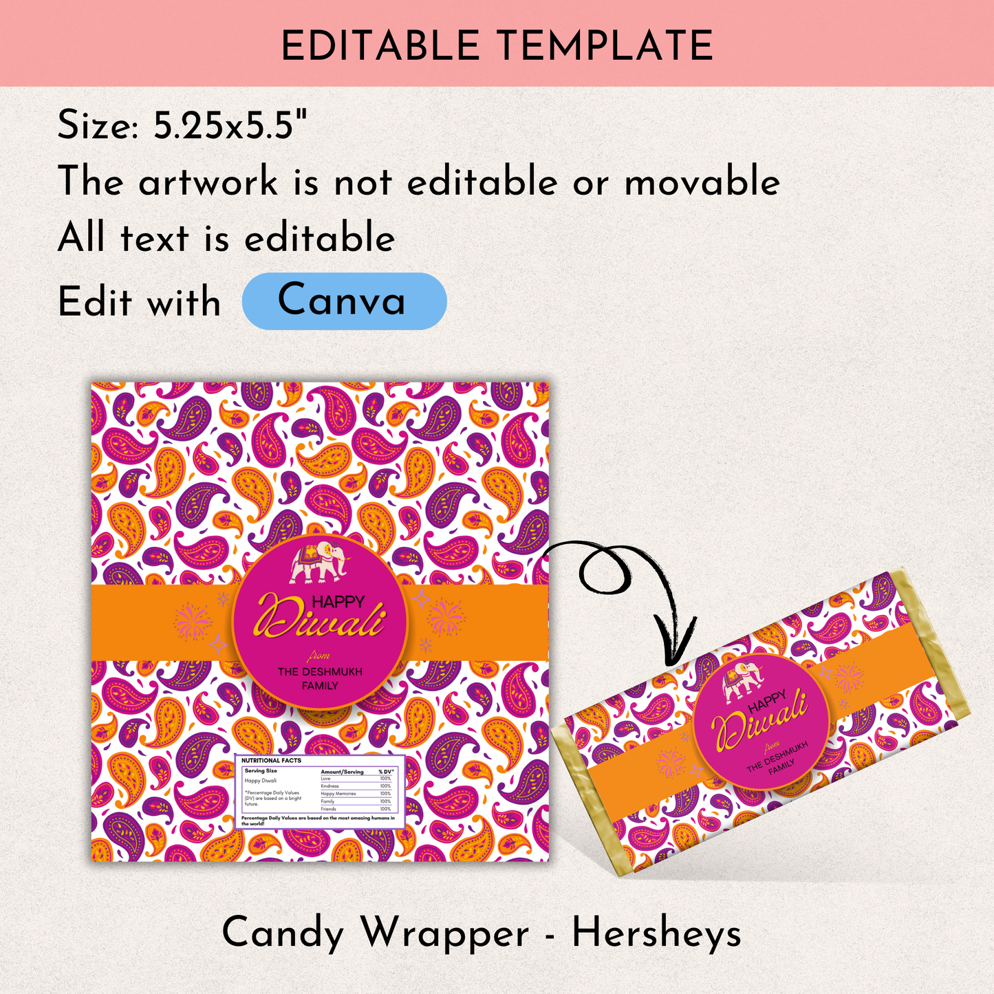 Diwali Chocolate Wrapper | Set of 3