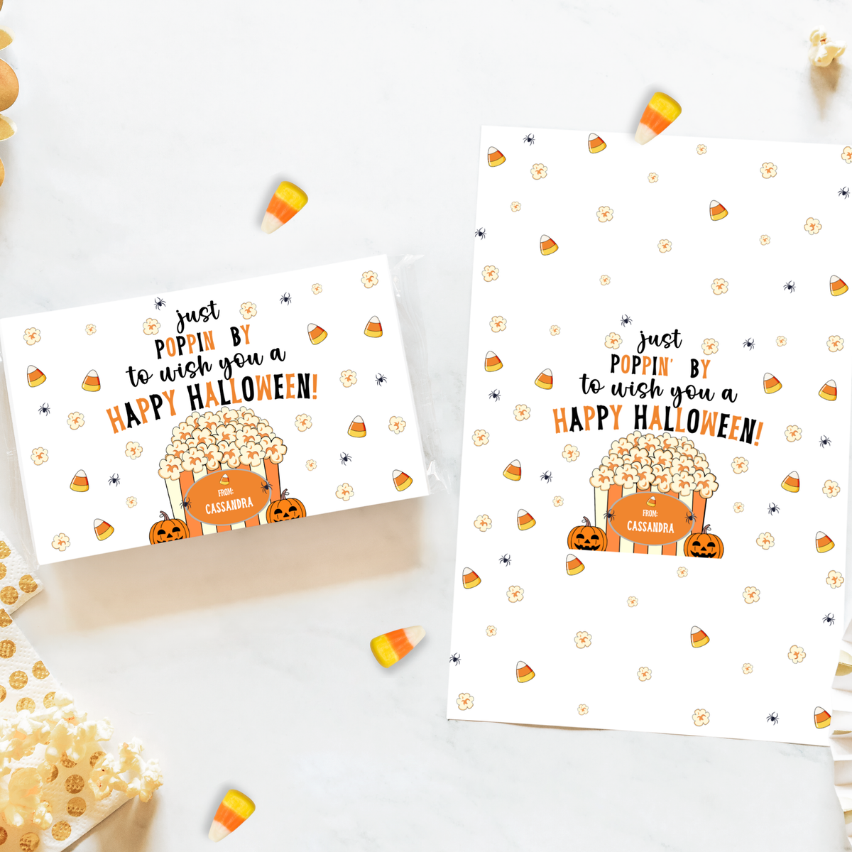 Halloween Popcorn Wrapper
