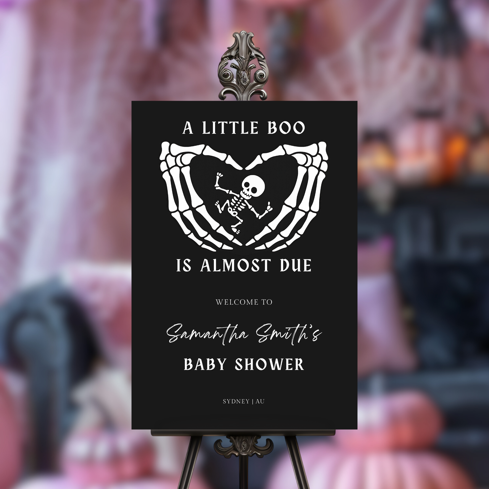 Halloween Baby Shower Welcome Sign