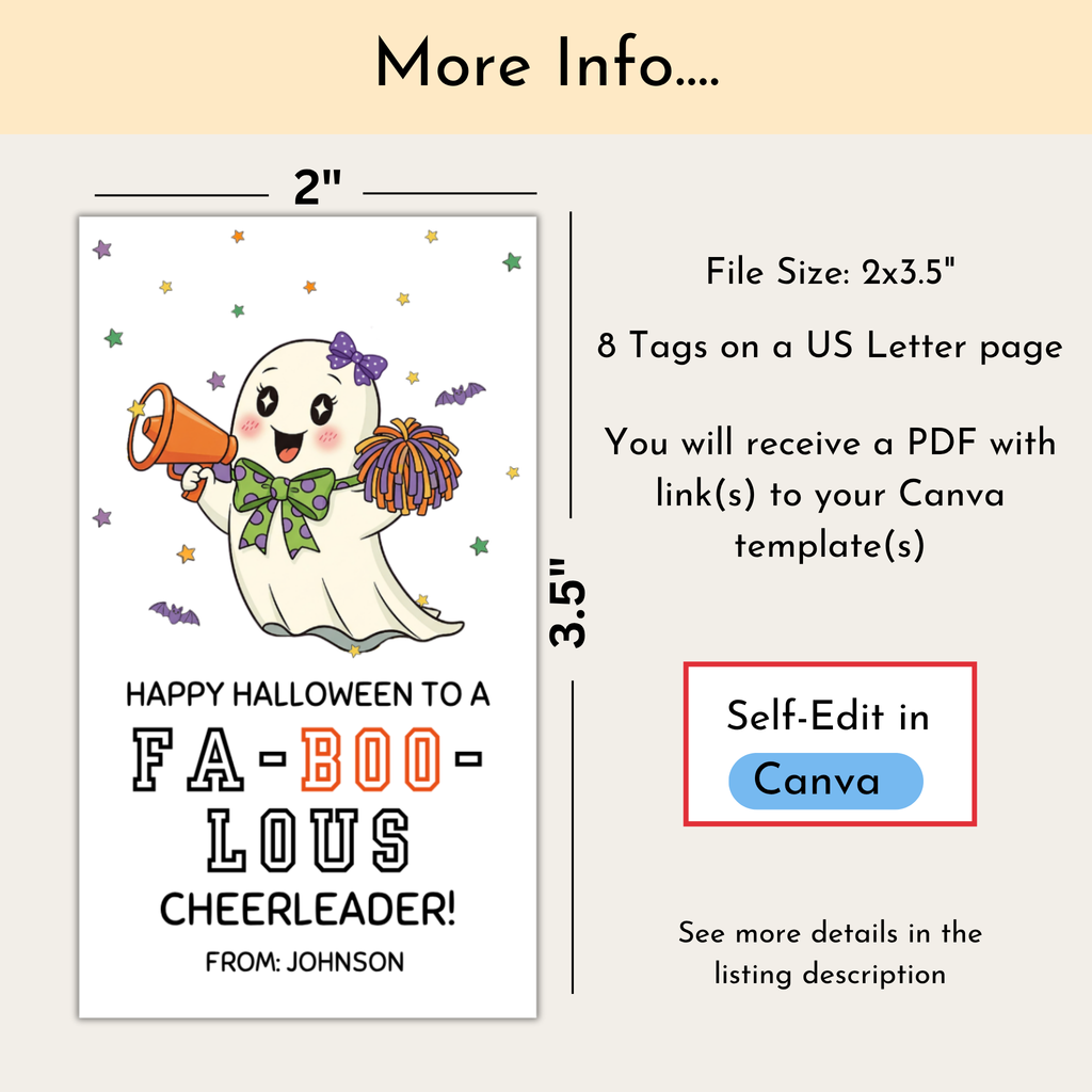 Halloween Cheerleader Tag