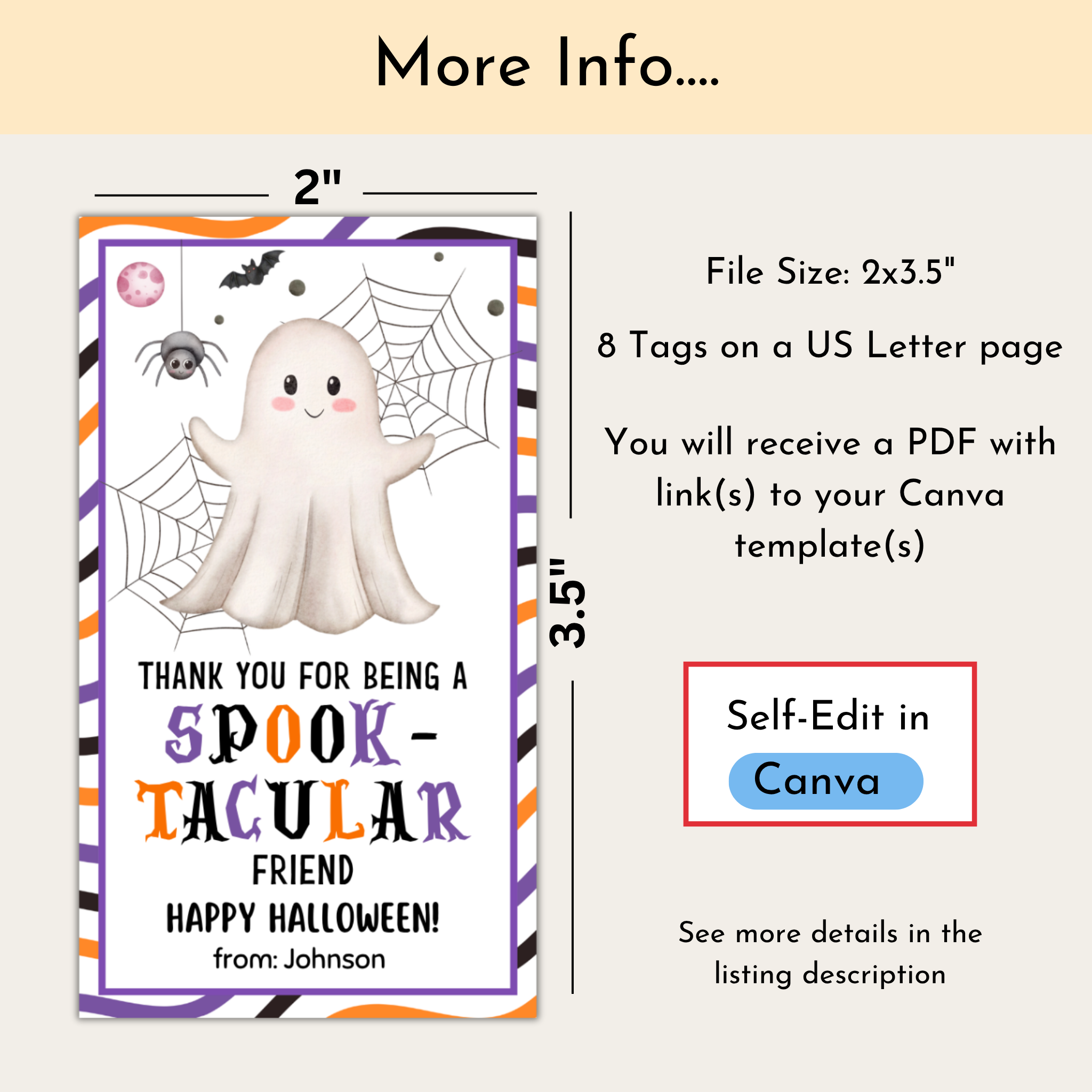 Ghost Treat Tag