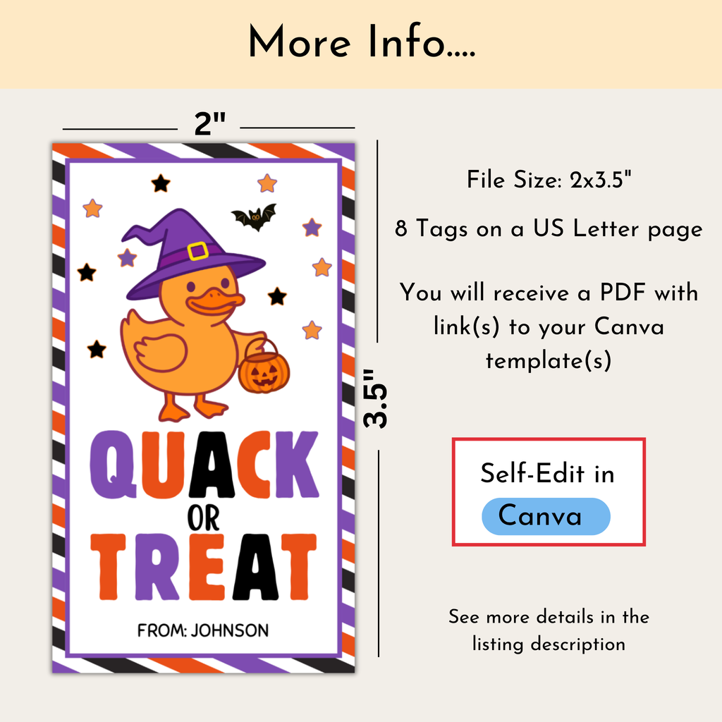 Halloween Rubber Duck Tag