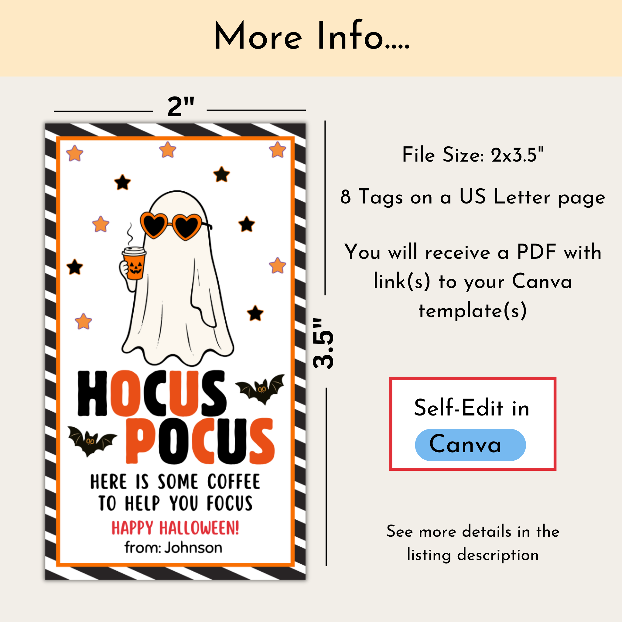 Halloween Coffee Tag