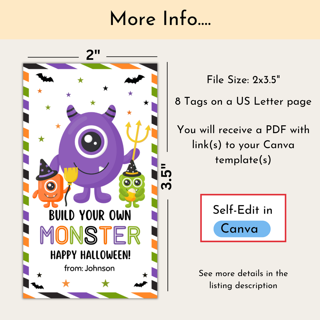 BYO Monster Halloween Tag