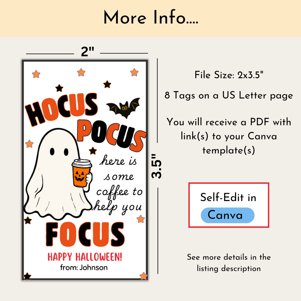 Halloween Coffee Tag