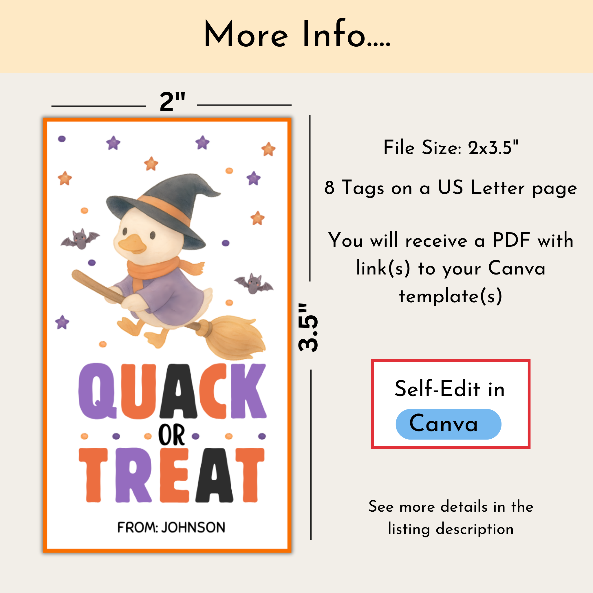 Halloween Rubber Duck Tag