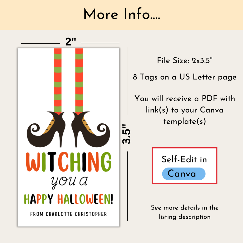 Witch Gift Tag - Halloween