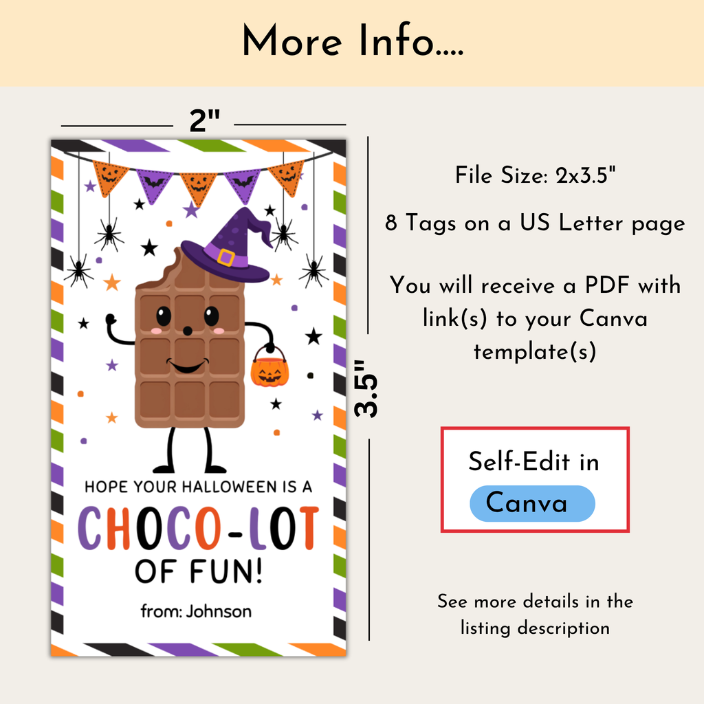 Halloween Chocolate Tag