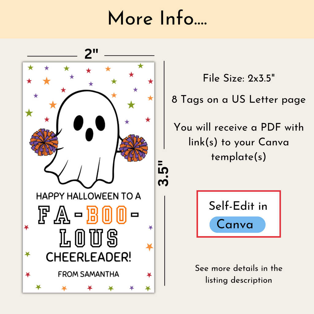 Halloween Cheerleader Tag