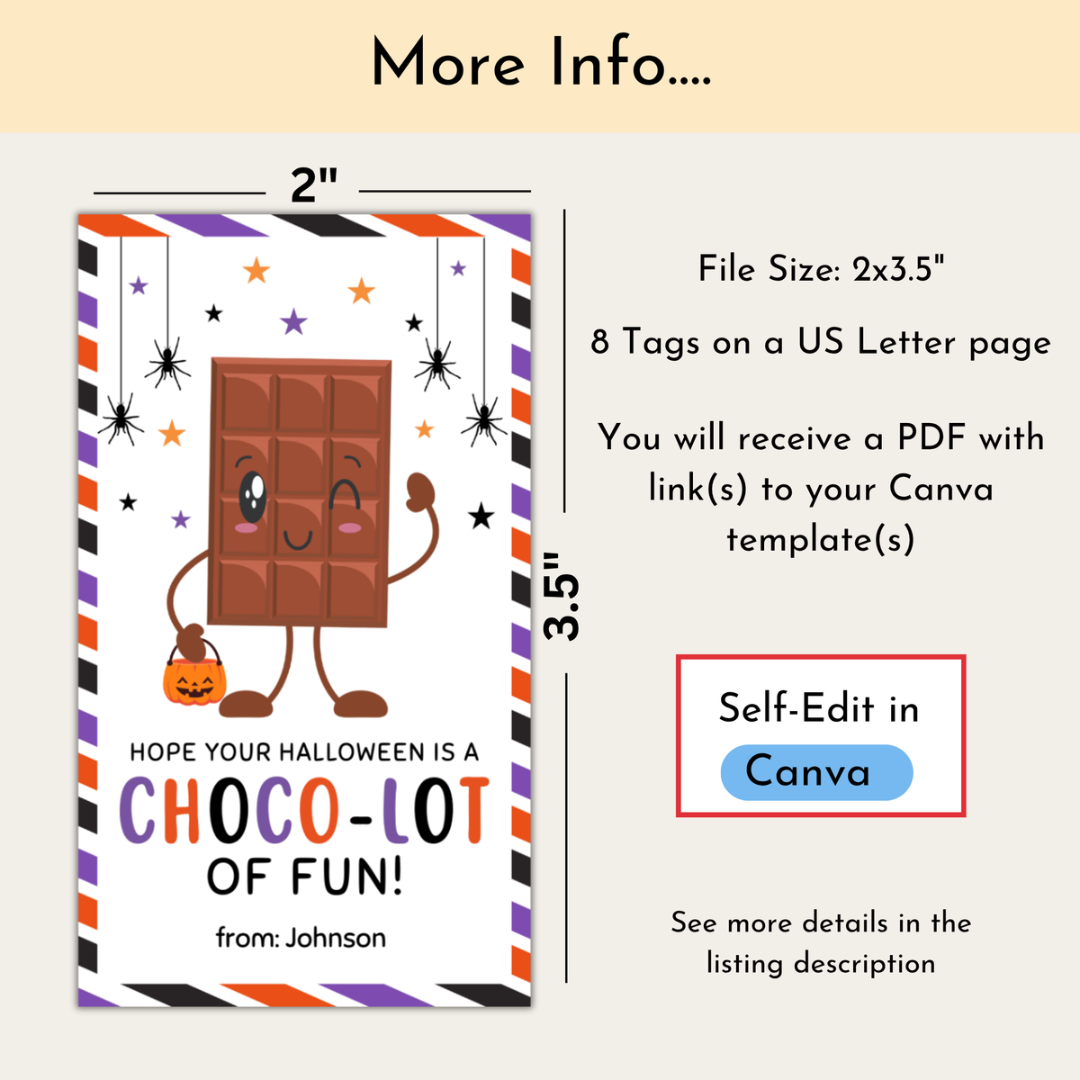 Halloween Chocolate Tag