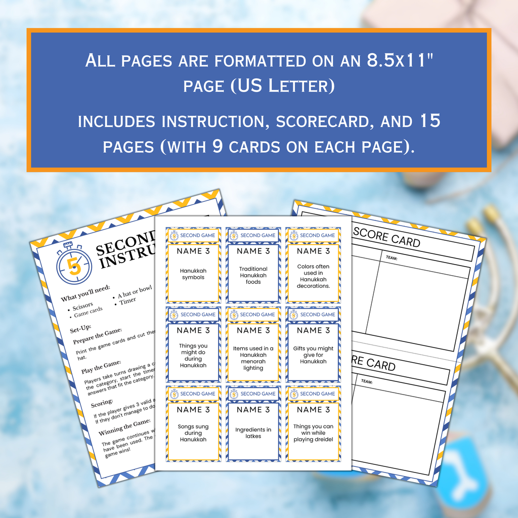 Hanukkah 5 Second Game