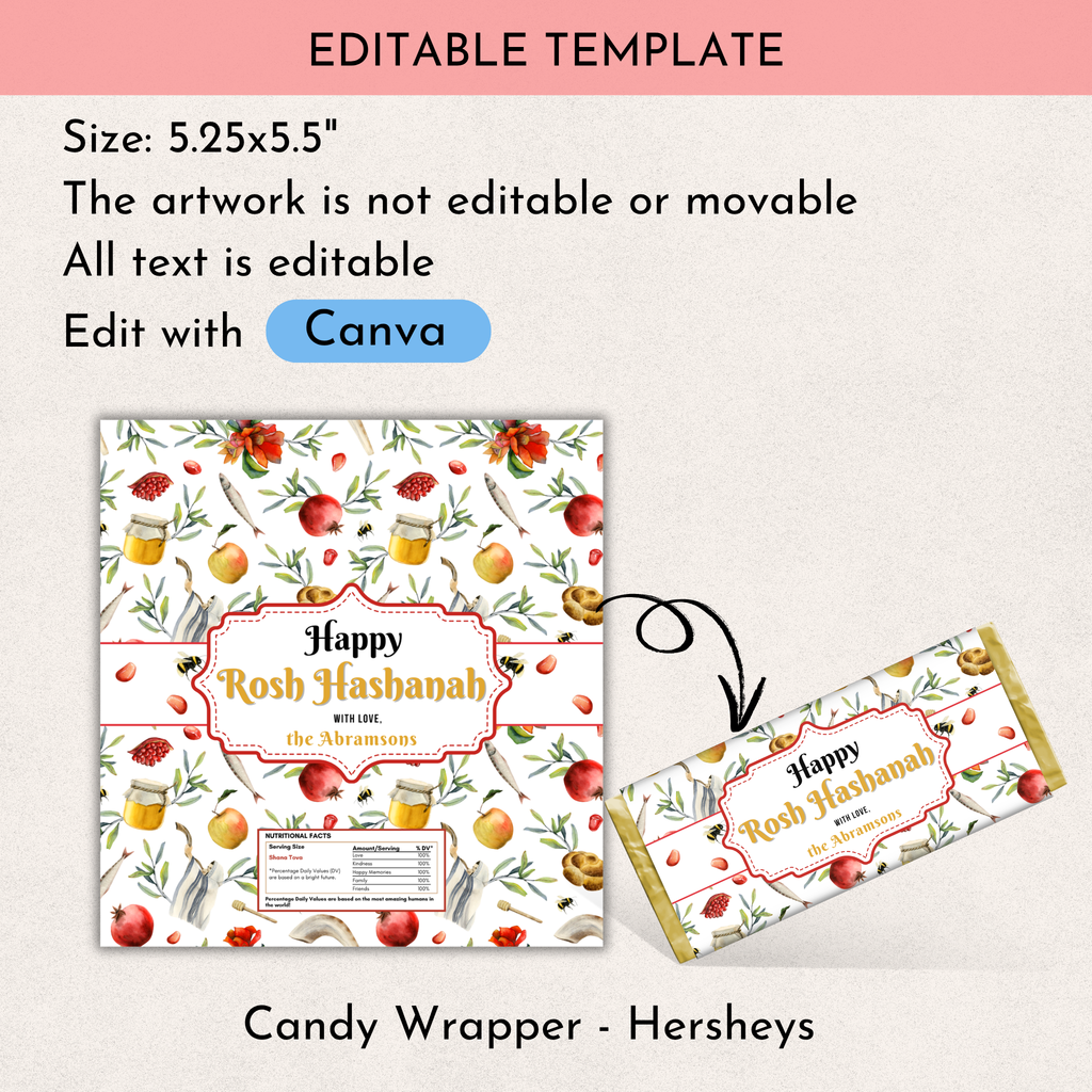 Rosh Hashanah Chocolate Wrapper