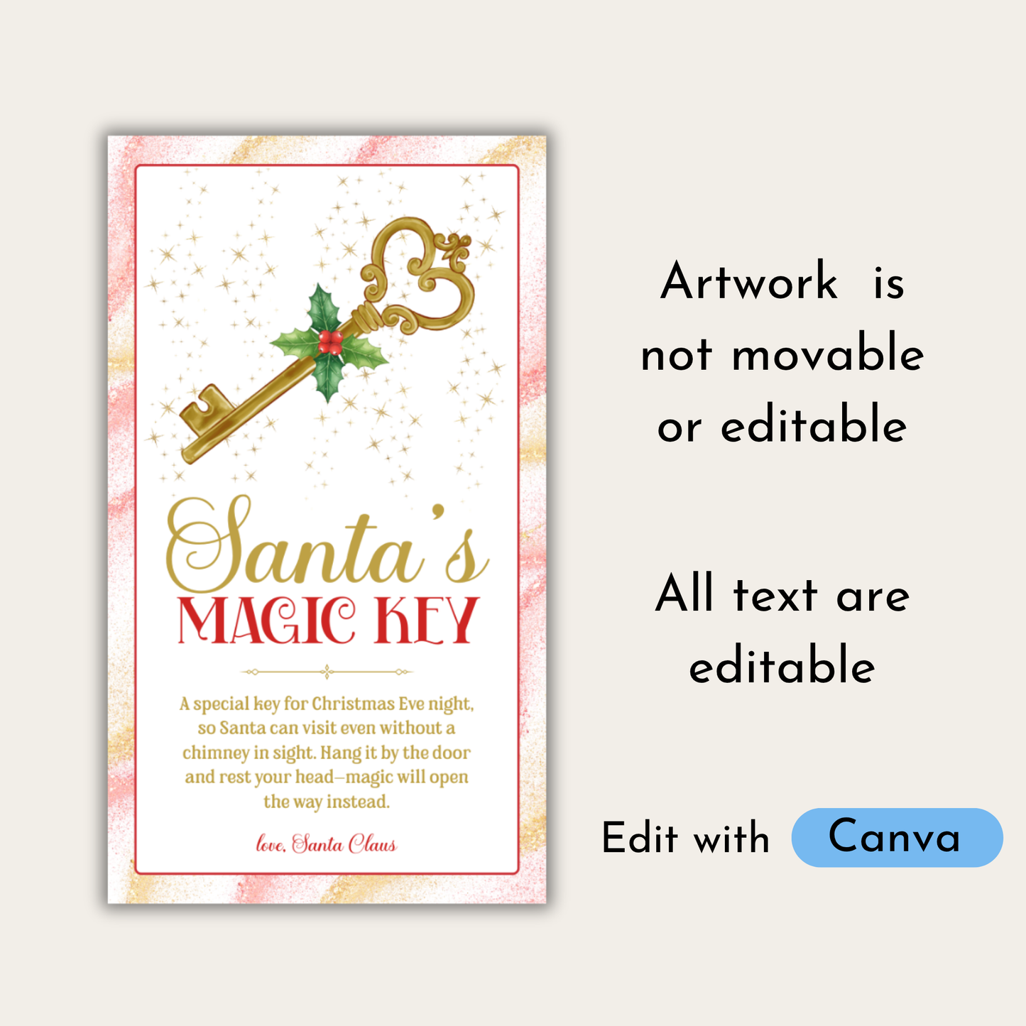 Santa's Magic Key Tag