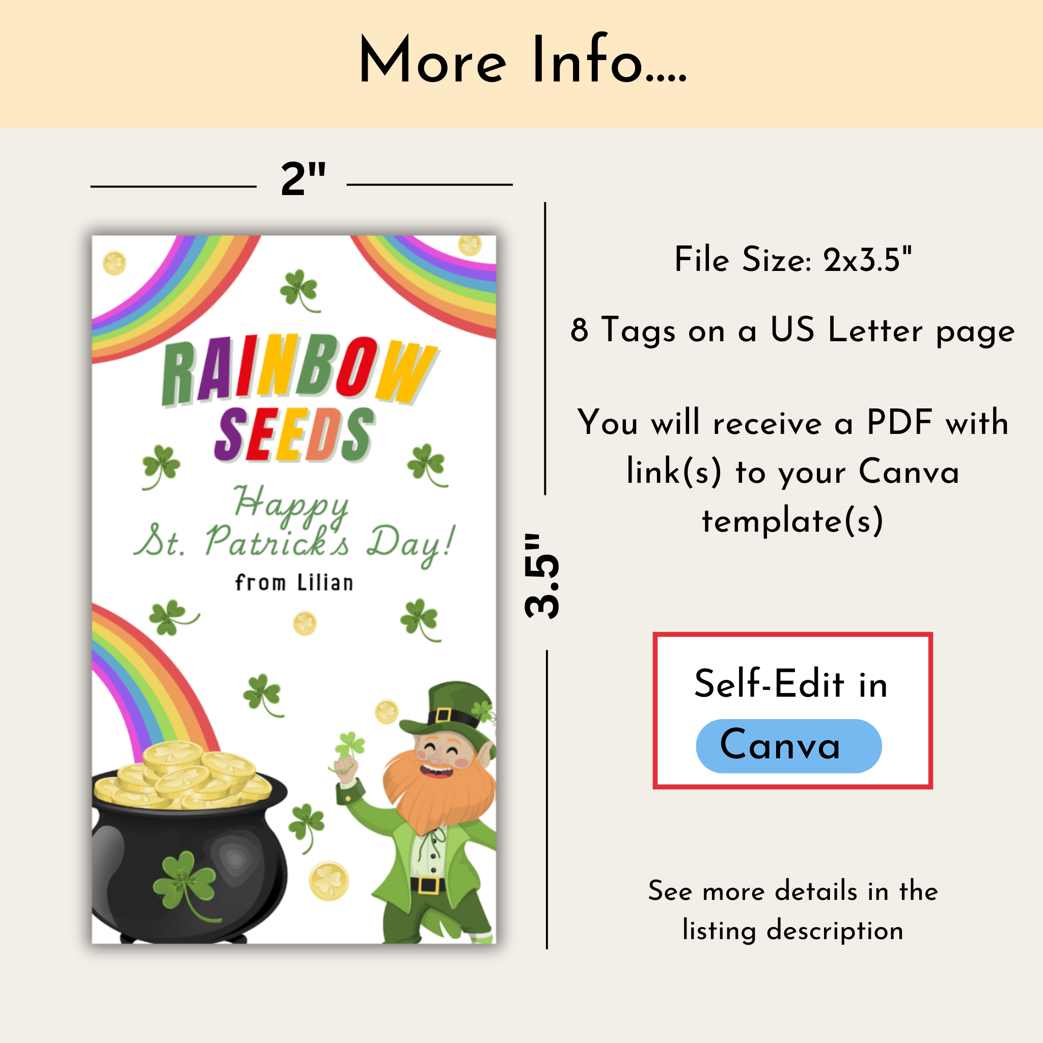St Patrick's Day Tag | Rainbow Seeds