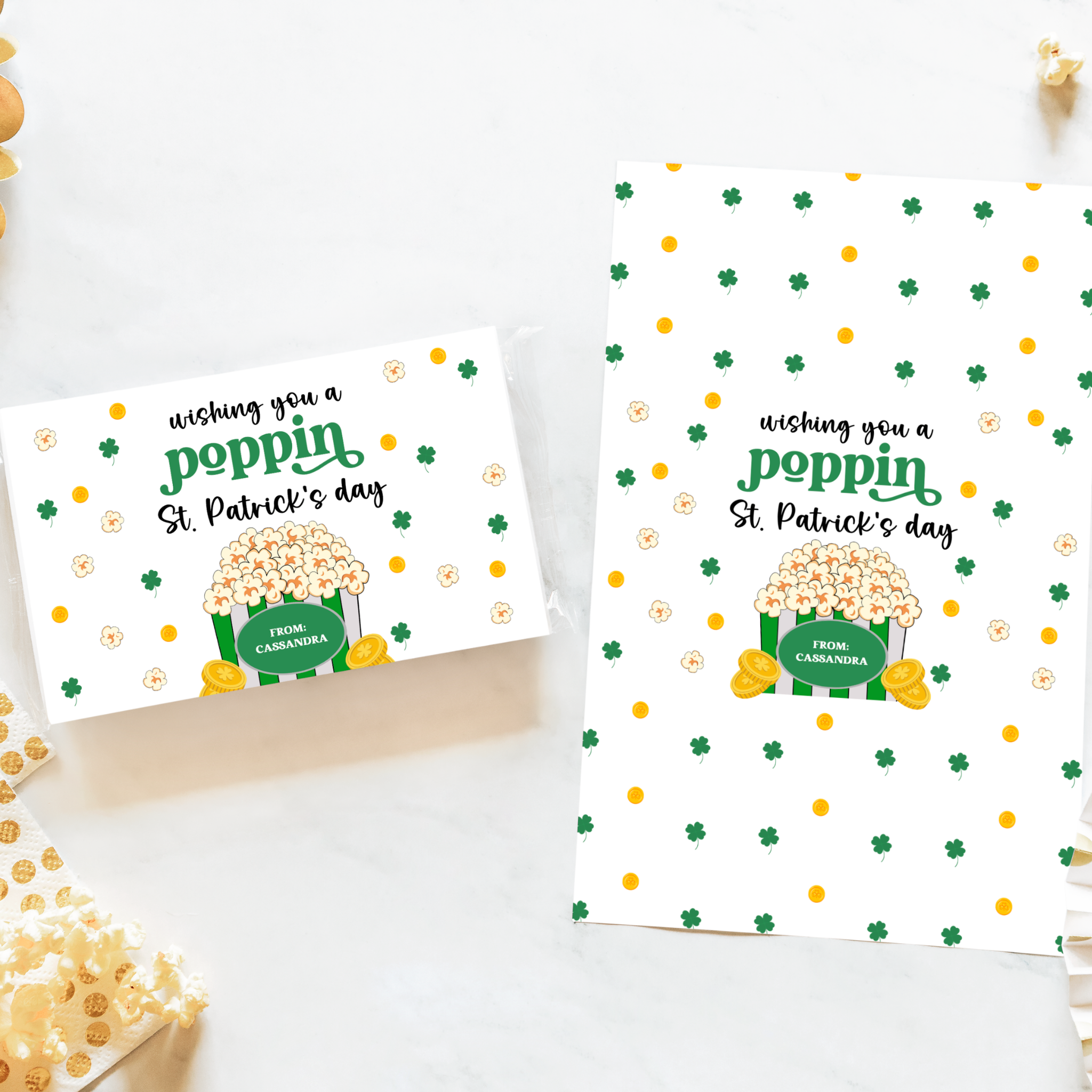St Patrick's Day Popcorn Wrapper