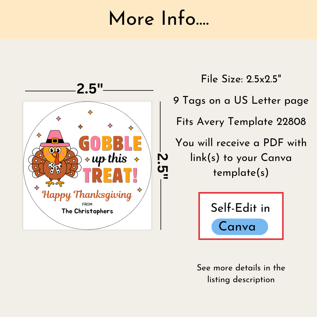 Thanksgiving Treat Tag
