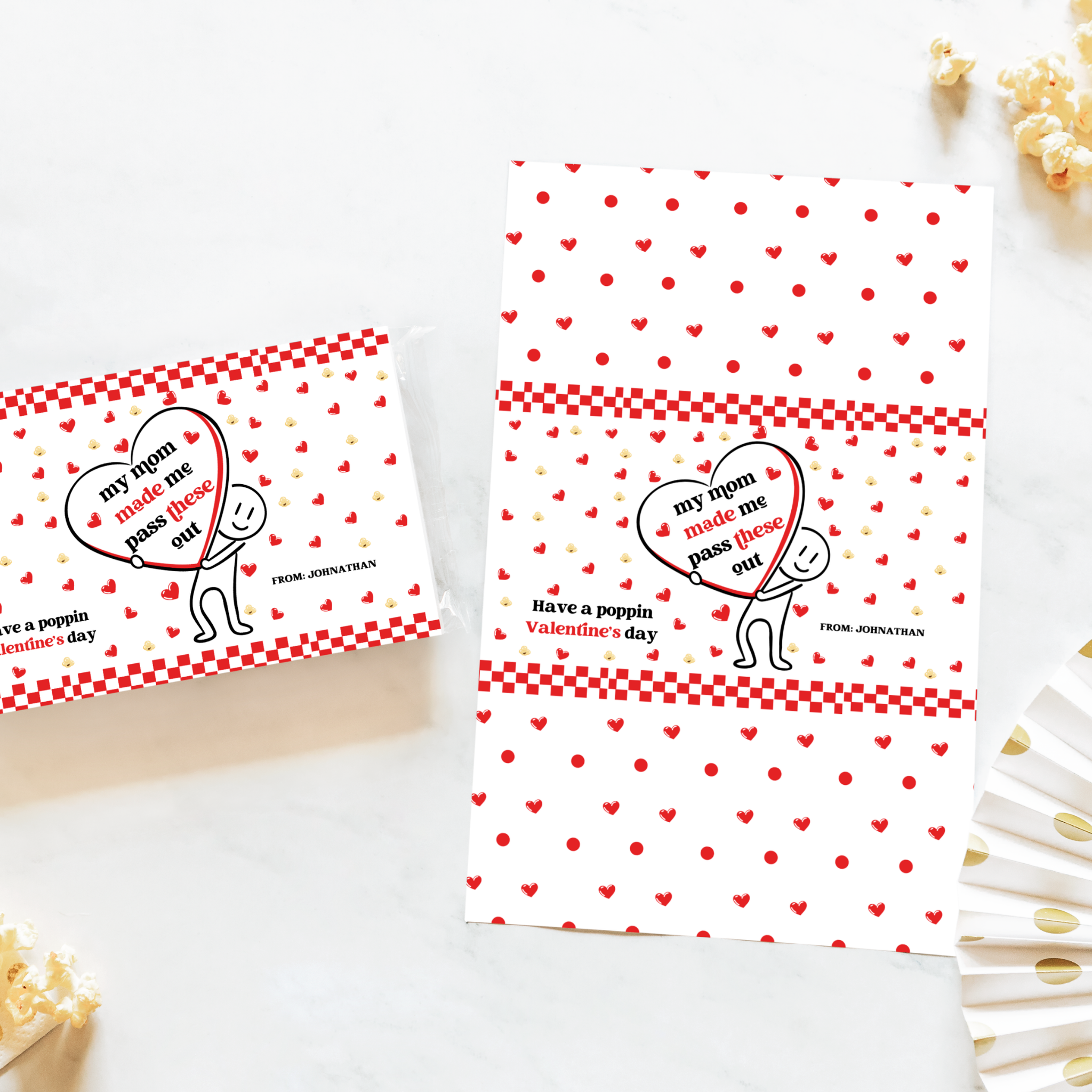 Valentine's Popcorn Wrapper