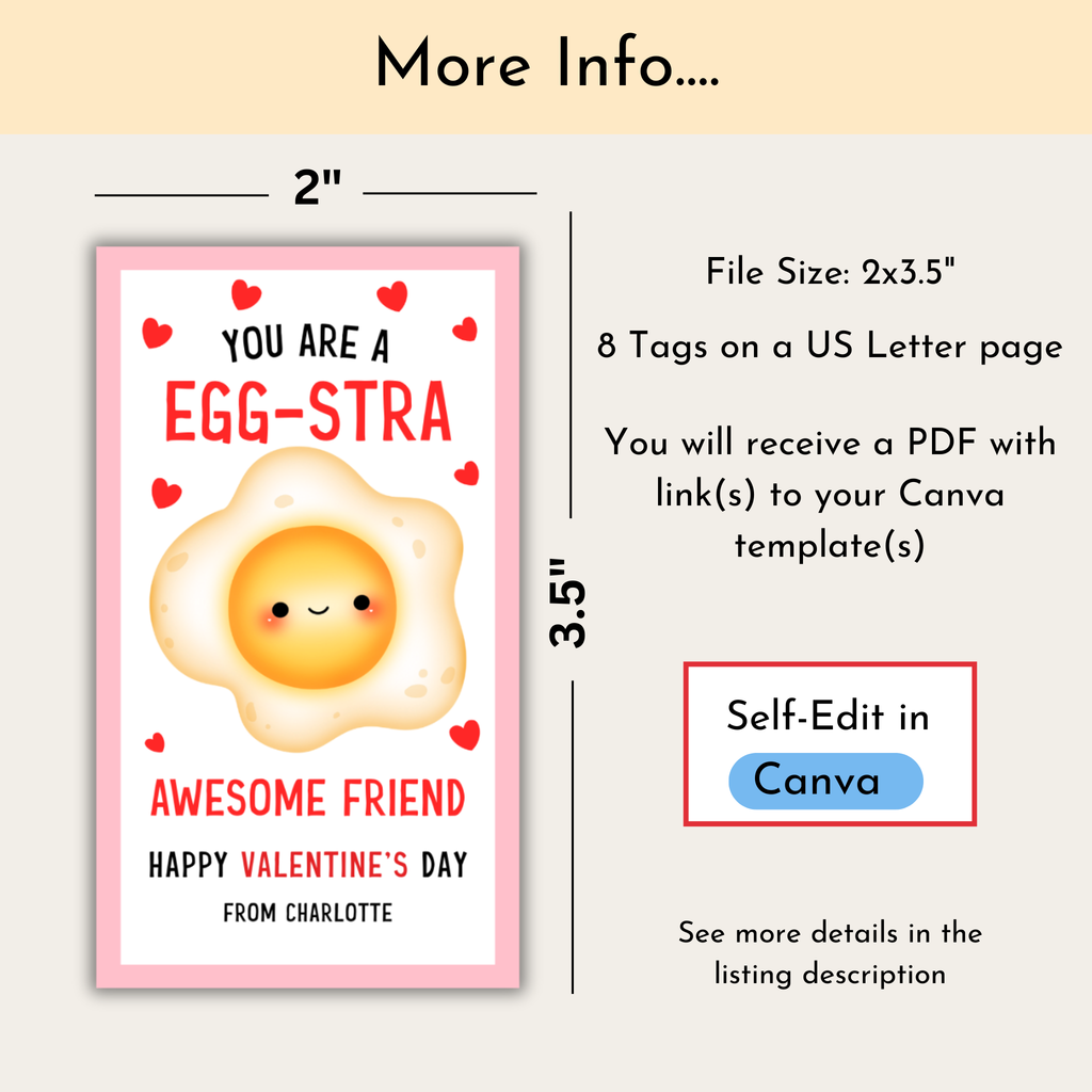 Valentine's Egg-stra Awesome Friend Gift Tag