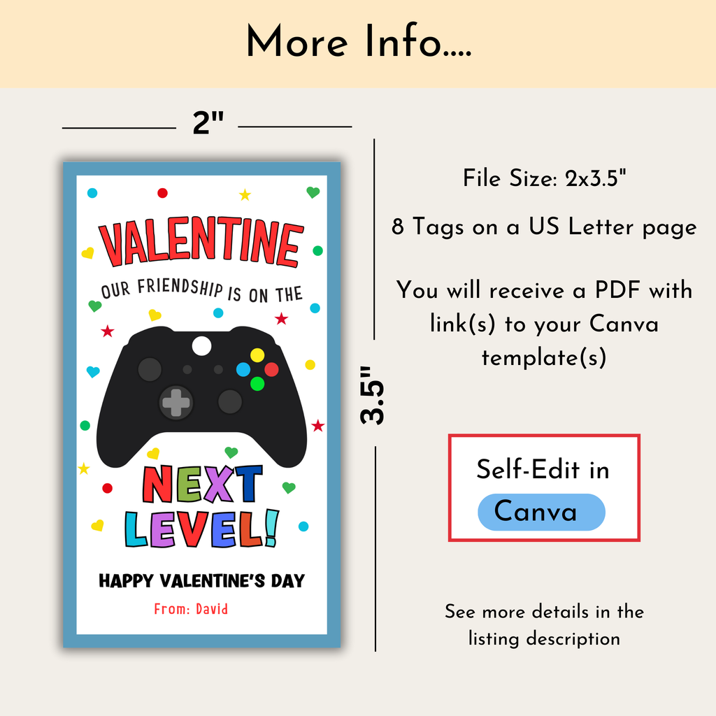 Video Game Valentine's Day Tag