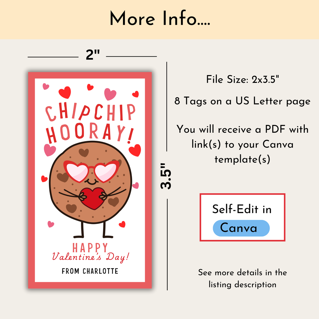 Valentine's Cookie Day Tag
