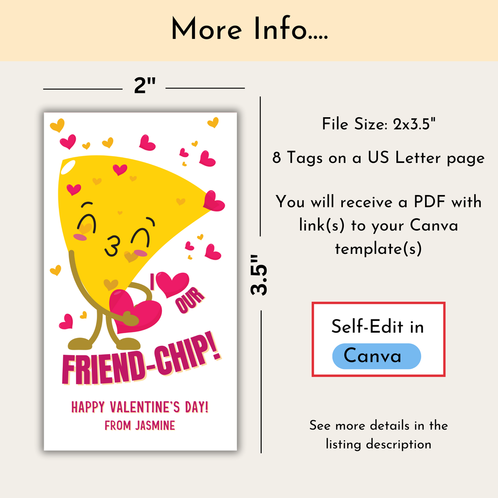 Valentine's Friend-Chip Tag
