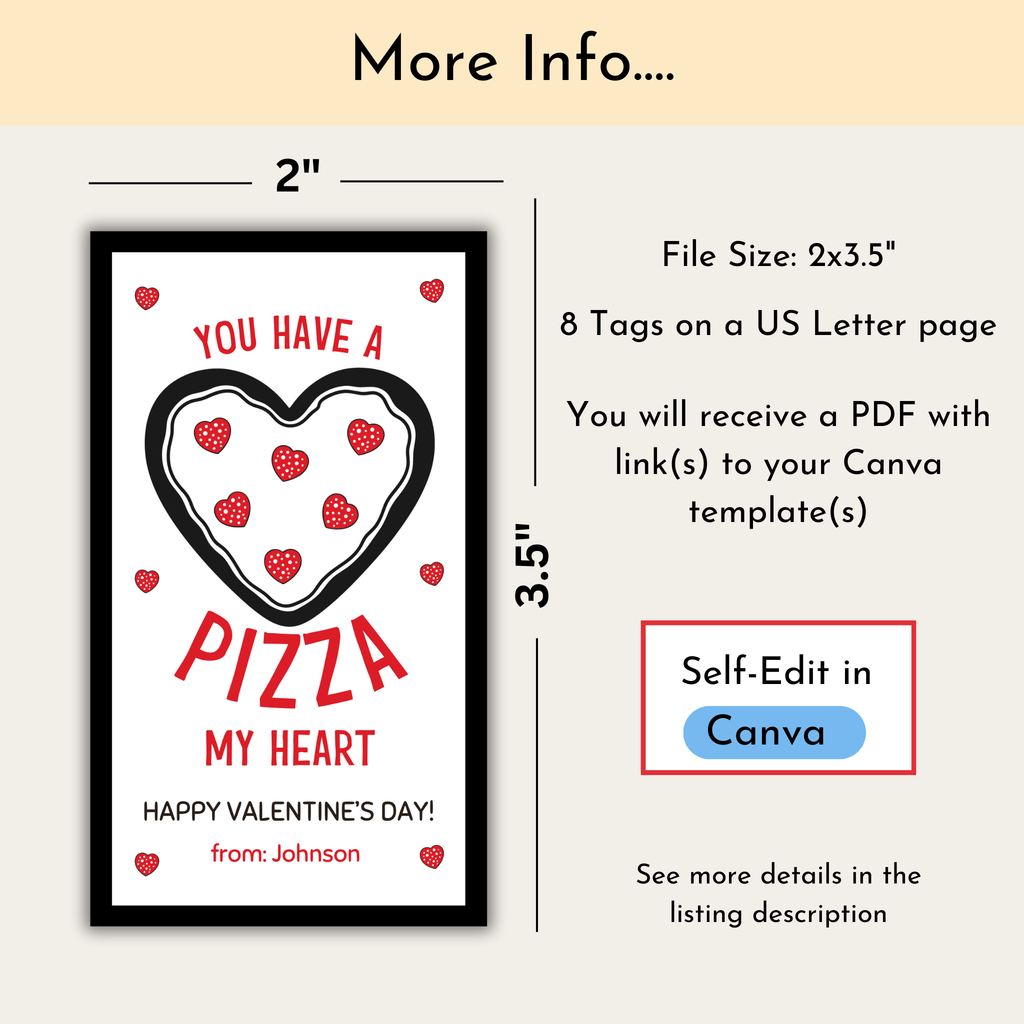 Pizza Valentine's Tag