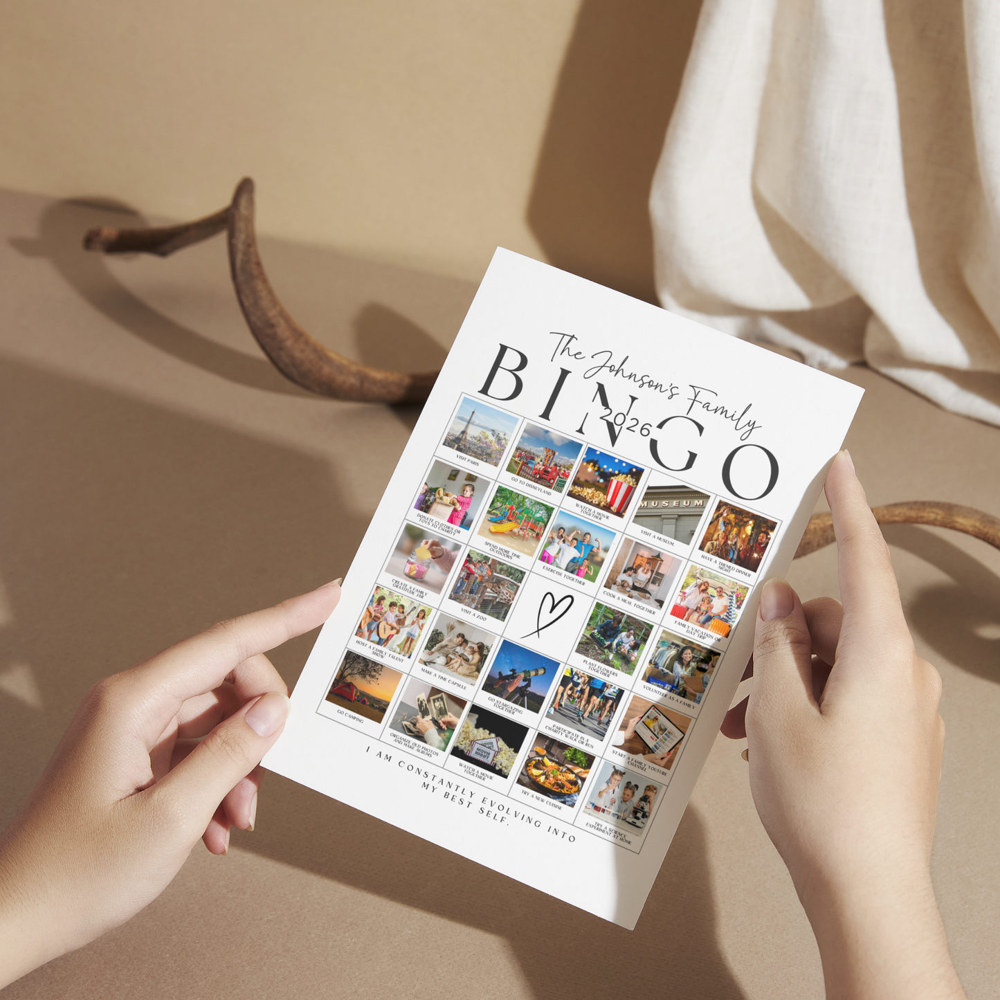 2026 Family Vision Board Bingo