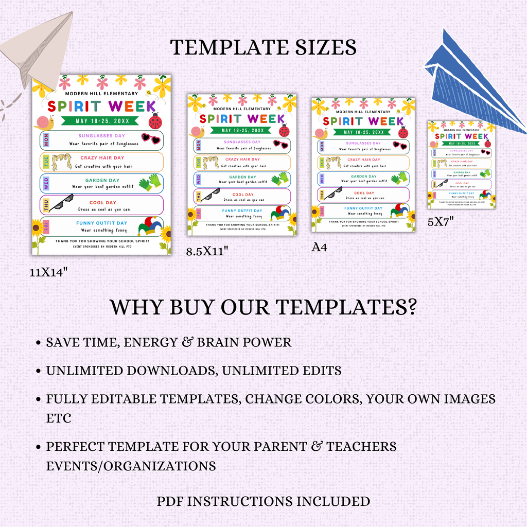 Spring Spirit Week Flyer