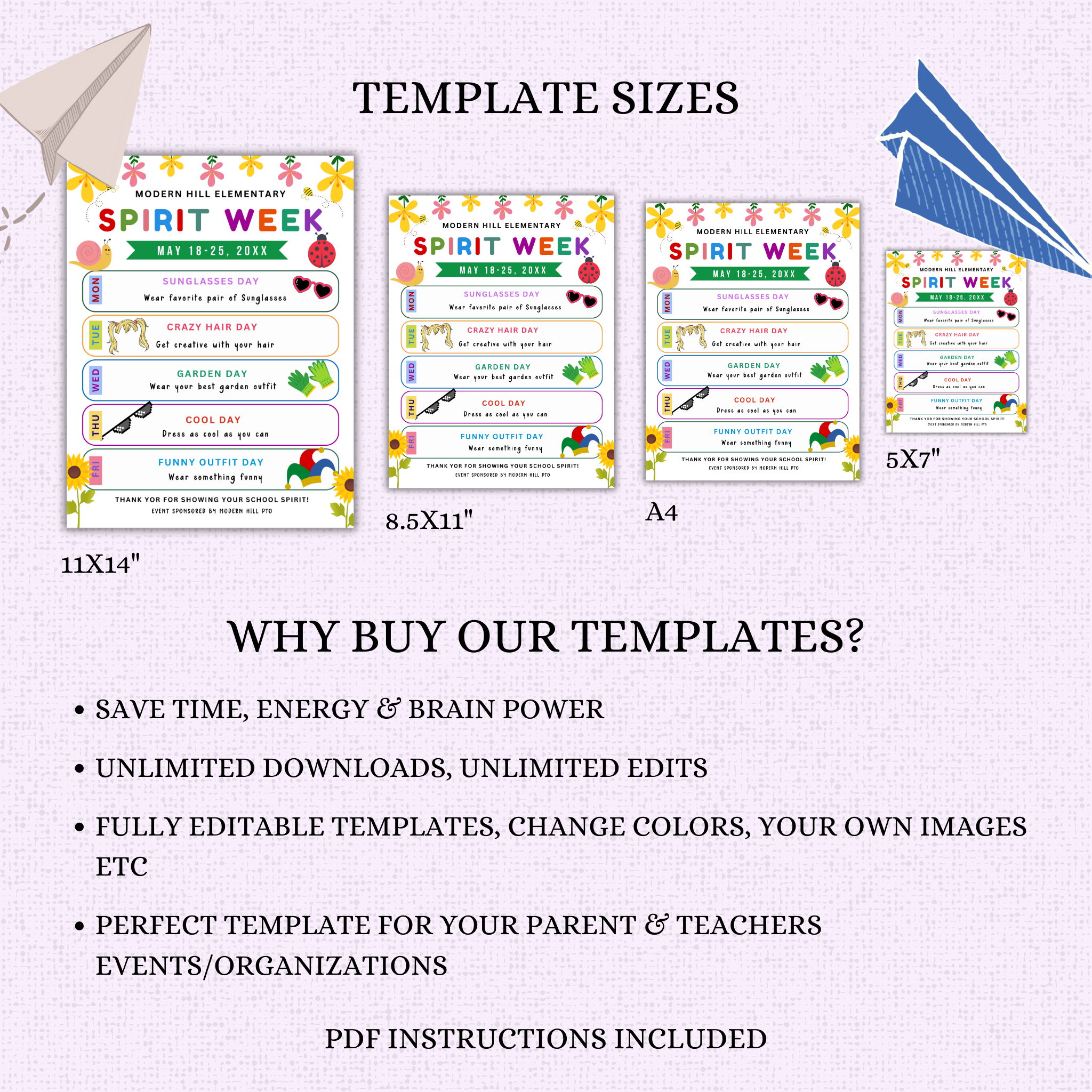 Spring Spirit Week Flyer