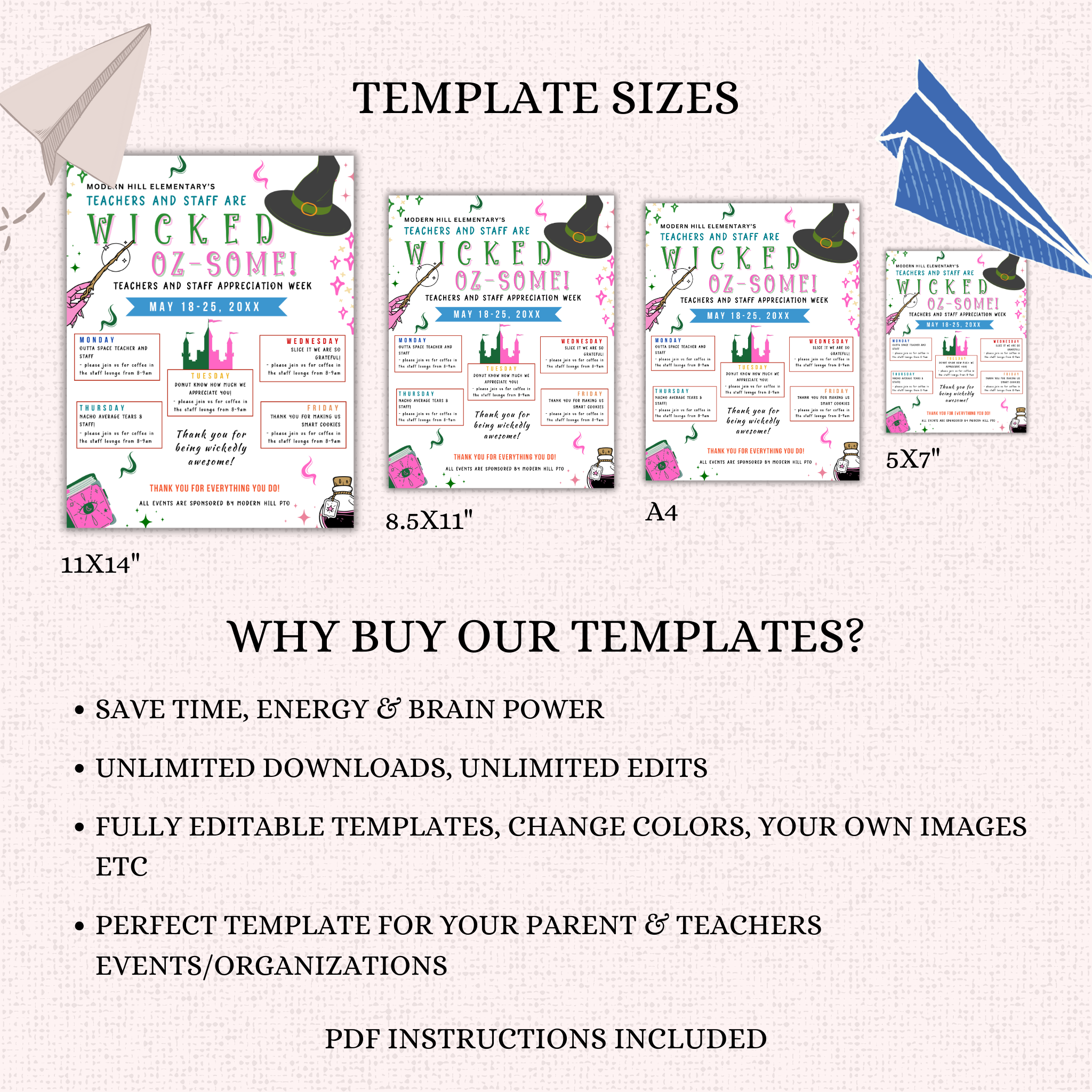 Witch Themed Teacher Appreciation Flyer