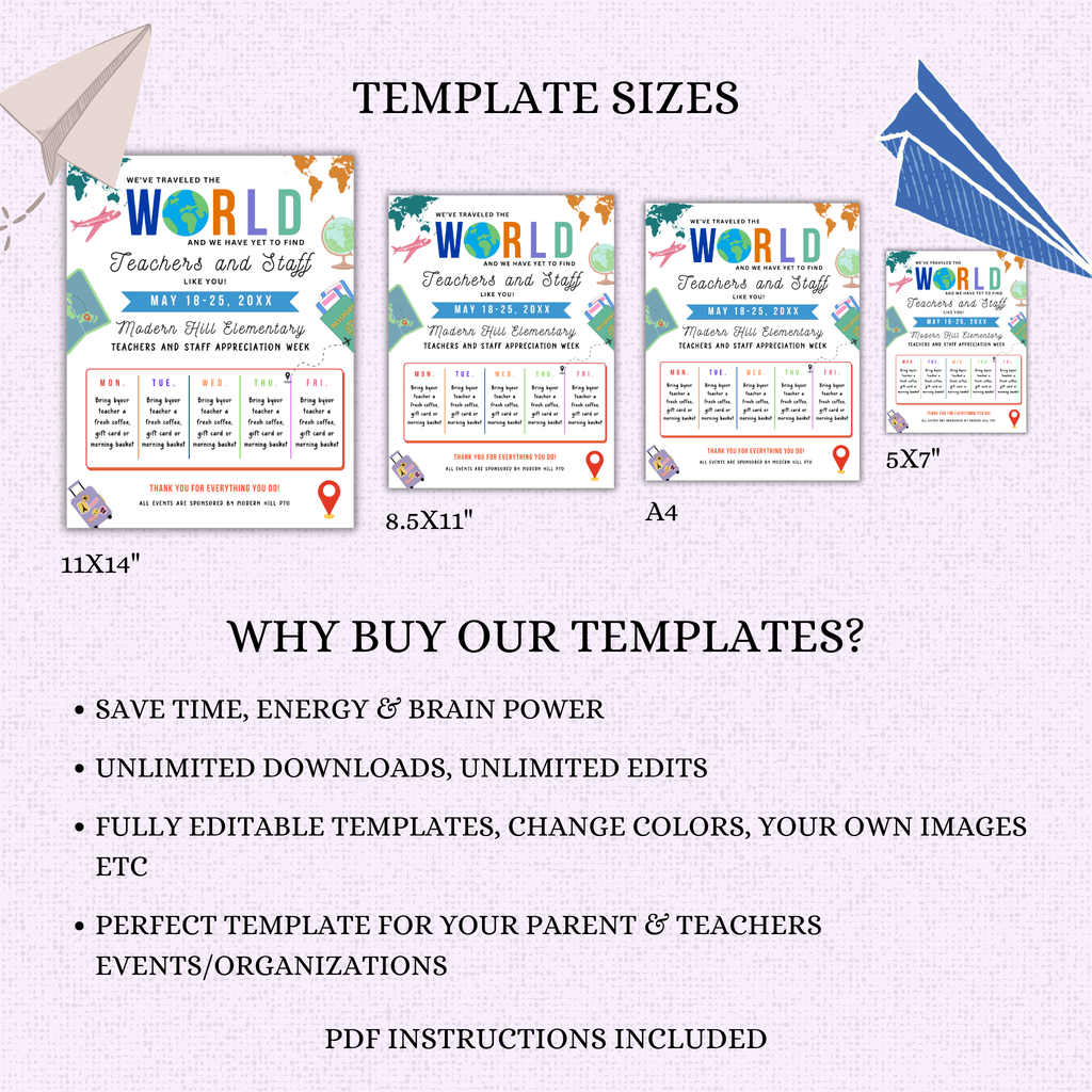 International-Themed Teacher Appreciation Flyer